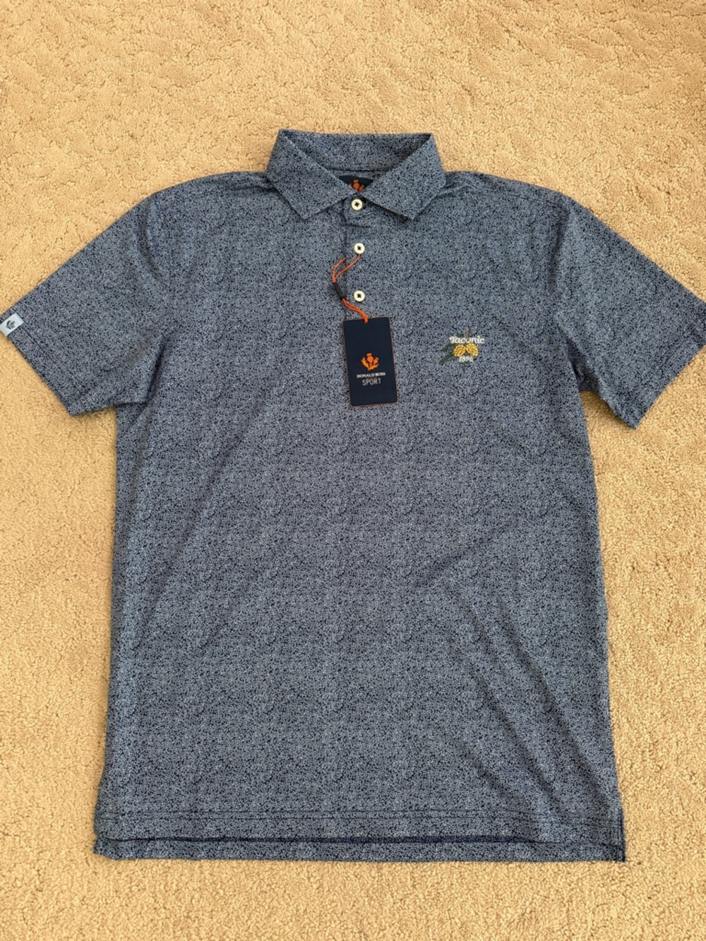 Donald Ross Sport Polo- Taconic- Navy/Sky Blue